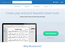Tablet Screenshot of musescore.org